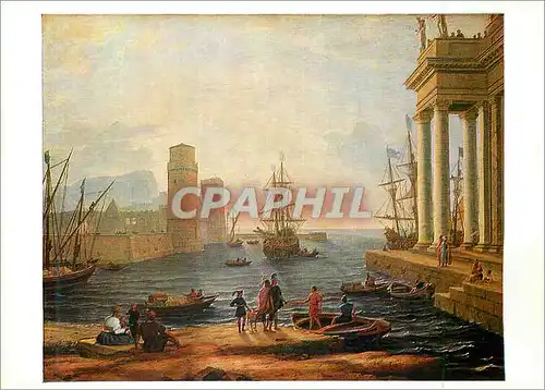 Cartes postales moderne Musee du Louvre Claude Lorrain (1600 1682) Vue d'un Port de Mer