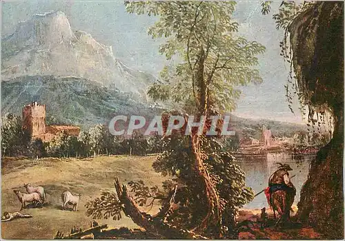 Moderne Karte Padova Museo Civico Diziani G (1689 1767) Paysage avec Lac et Montagnes