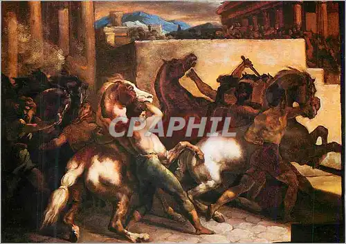 Cartes postales moderne Paris Musee du Louvre Theodore Gericault (1791 1824) Course de Chevaux Libres a Rome