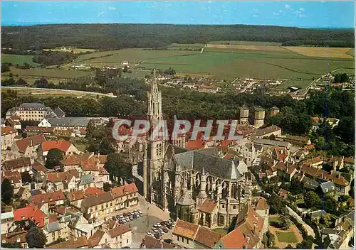 Cartes postales moderne le Valois Senlis (Oise) Vue Aerienne Flane Sud de la Cathedrale