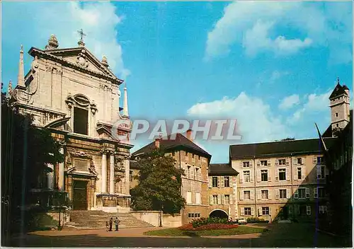 Moderne Karte Chambery La Cour du Chateau des Ducs de Savoie et la Sainte Chapelle