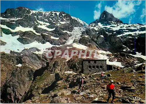 Moderne Karte Le Refuge du Pelvoux Dans les Hautes Alpes Altitude 2704 m