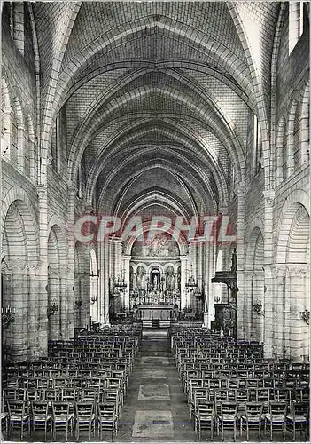 Cartes postales moderne Basilique Notre Dame de Longpont (S et O) La Nef (XIe et XIIe Siecles)