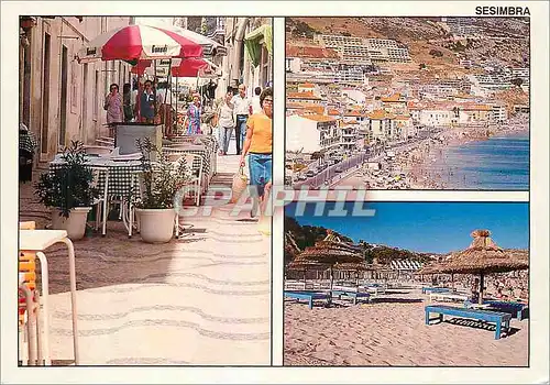Cartes postales moderne Sesimbra Portugal Plage d'un Grand Interet Touristique