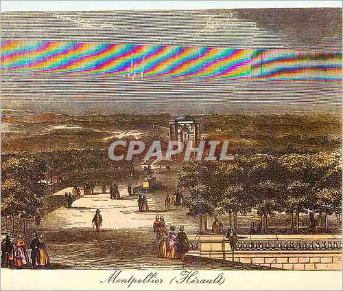 Cartes postales moderne Montpellier (Herault) Au Temps Jadis La Place du Peyrou