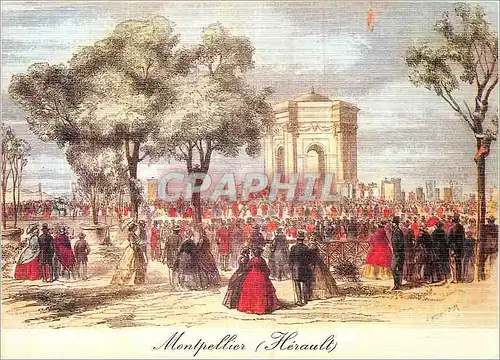 Cartes postales moderne Montpellier (Herault) Au Temps Jadis La Place du Peyrou