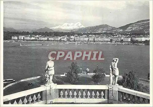 Cartes postales moderne Geneve La Rade et le Mont Blanc