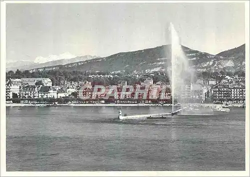 Cartes postales moderne Geneve Jet d'Eau 90 m et le Mont Blanc