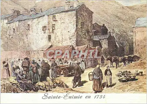 Cartes postales moderne Sainte Enimie en 1734 Images du Passe