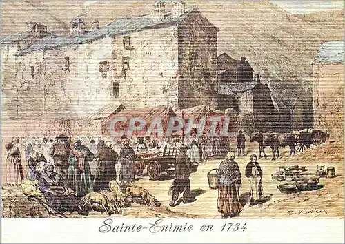 Moderne Karte Sainte Enimie en 1734 Images du Passe