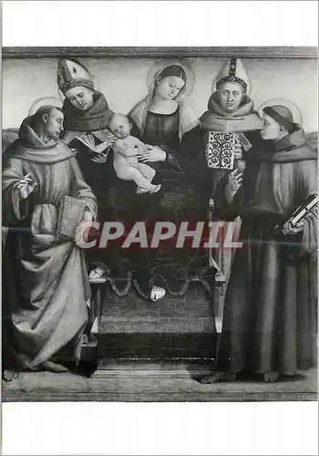 Cartes postales moderne Cortona m 650 Madonna avec Jesus Le Saints (L Singorelli) Musee diocesian