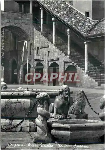 Cartes postales moderne Bergamo Piarra Vecchia Fontana Contarini