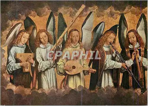 Cartes postales moderne Memling Hans le Christ Entoure d'Anges Musiciens (Volet Gauche)