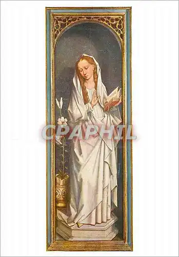 Cartes postales moderne Hans Memling la Vierge Panneau Gauche de l'Annonciation