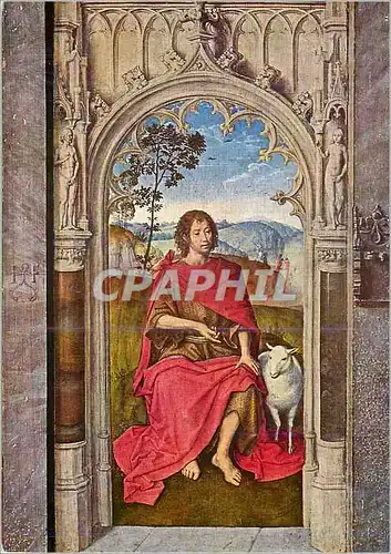 Moderne Karte H Memling l'Adoration des Mages (Detail St Jean Baptiste)