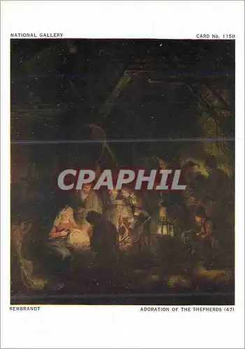 Cartes postales moderne Rembrandt Adoration of the Shepherds