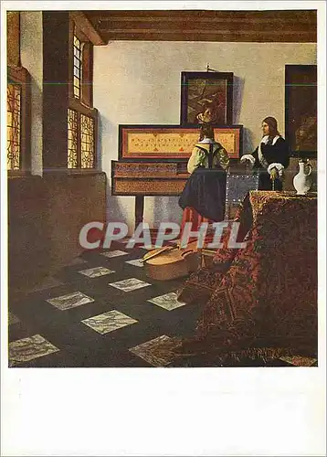 Moderne Karte Vermeer Lecon de Musique Munchen