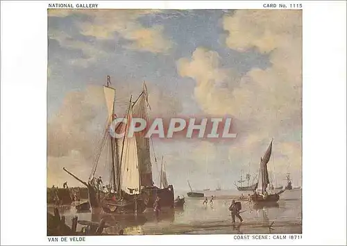 Moderne Karte National Gallery Van de Velde Coast Scene Calm