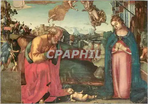 Moderne Karte Napoli Museo di Capodimonte Adoration de l'Enfant Jesus