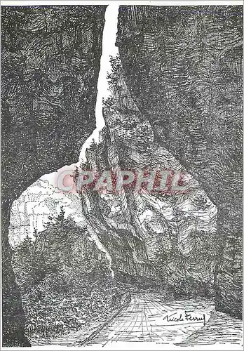 Cartes postales moderne En Parcourant les Gorges du Tarn un Passage de la Route des Gorges Taille dans le Roc