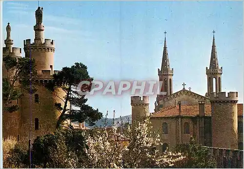 Moderne Karte Tarascon Abbaye de St Michel de Frigolet Perspective sur les clochers