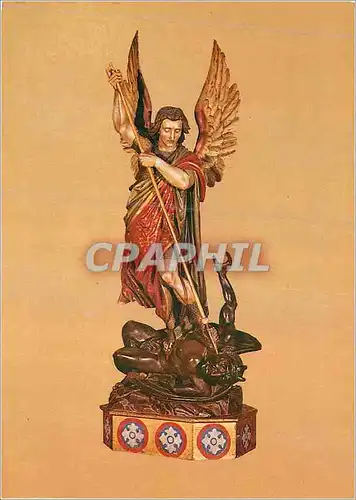 Cartes postales moderne Tarascon Abbaye de St Michel de Frigolet Statue de St Michel Archange