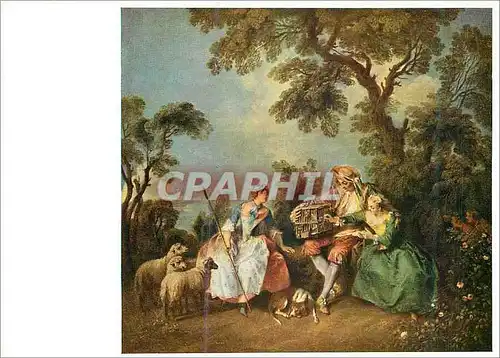 Cartes postales moderne Nicolaus Lancret la Cage d'Oiseau Munchen