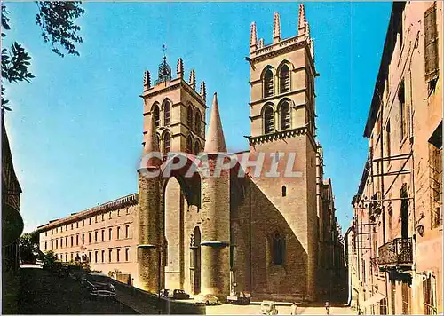 Cartes postales moderne Montpellier (Herault) la Cathedrale Saint Pierre Couleurs et Lumiere de France