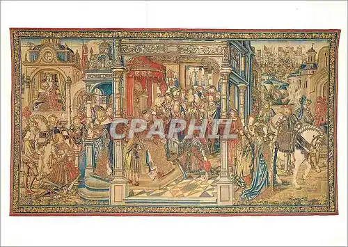 Moderne Karte Musee National de la Renaissance Chateau d'Ecouen (Val d'Oise) Tenture de David Bruxelles