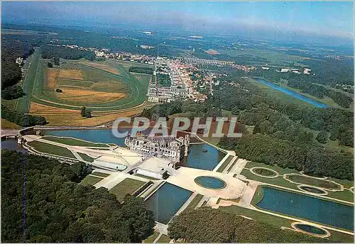 Moderne Karte Chantilly (Oise) le Chateau et le Champ de Courses