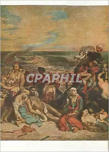 Cartes postales moderne Musee du Louvre Eugene Delacroix Scenes des Massacres de Scio