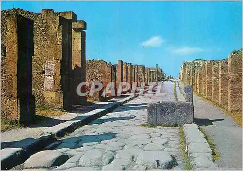 Moderne Karte Pompei Voie de l'Abondance Traite Occidentale