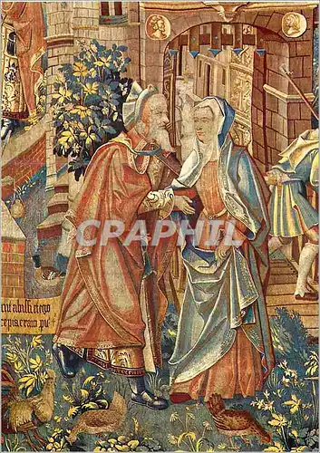 Cartes postales moderne Reims Cathedrale Tapisseries de la vie de la Vierge Mariage d'Anne et de Joachim parents de la V