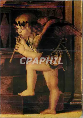 Cartes postales moderne Venezia Eglise de St Marie Glorieuse des Frari Ange musicien detail du triptyque de G Bellini