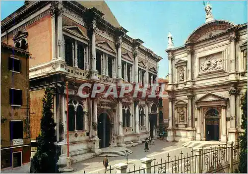 Moderne Karte Venezia Ecole Grande  et Eglise de S Rocco