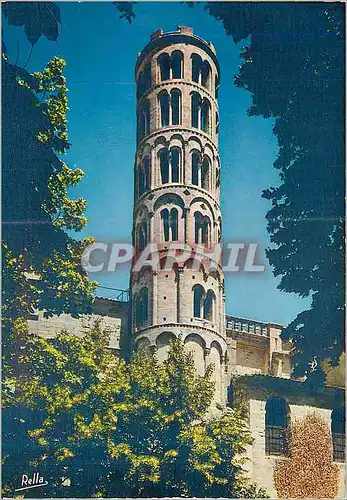 Moderne Karte Uzes (Gard) Lz Duche Tour Fenestrelle (XIIe s) Seul vestige de la cathedrale detruite en 1621 au