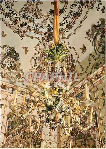 Cartes postales moderne Museo Di Capodimonte Napoli Le petit salon de la Reine Maria Amalia Le grand lustre