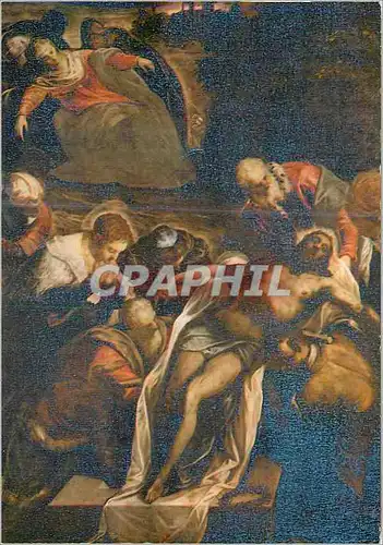 Cartes postales moderne Venezia Basilica di S Giorgio Maggiore La deposition de J C (J Tintoretto)