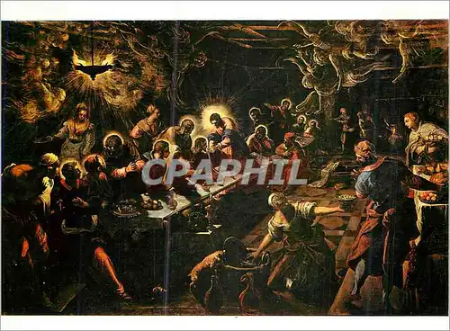 Cartes postales moderne Venezia Basilica di S Giorgio Maggiore La Cene (J Tintoretto)