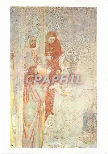 Cartes postales moderne Ecole d'Avignon Matteo Giovannetti Imposition du nom de St Jean Baptiste (Fresque) 1855 1856