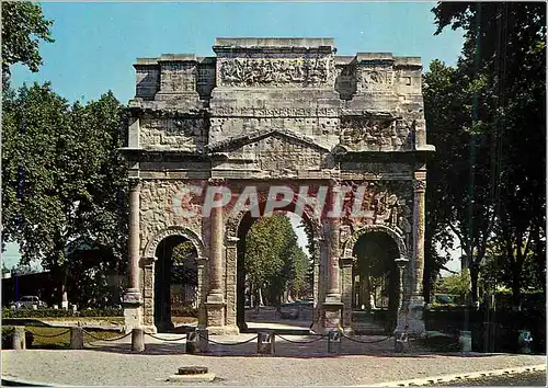 Moderne Karte Orange L'Arc de Triomphe (Vestige de la Gaule Romaine)