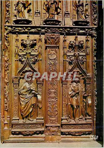 Cartes postales moderne Aix En Provence (B du R) Cahtedrale Saint Sauveur Detail des portes en noyer sculpte par Jean Gu