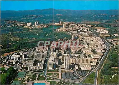 Moderne Karte Montpellier (Herault) Vue Generale de La Paillade