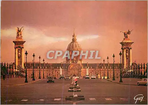 Cartes postales moderne Paris et ses Merveilles Le pont Alexandre III et l'Hotel des Invalides (XVIIe siecle)