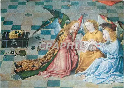 Cartes postales moderne Paris Louvre Ausschnitt mit Engeln Detail avec anges Maltre de la St Parente