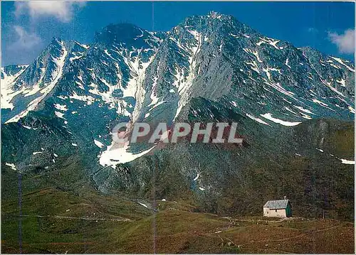 Moderne Karte Queyras (Hautes Alpes) La chapelle de Clausis dominee par la Tete de Longet Cette chapelle est b