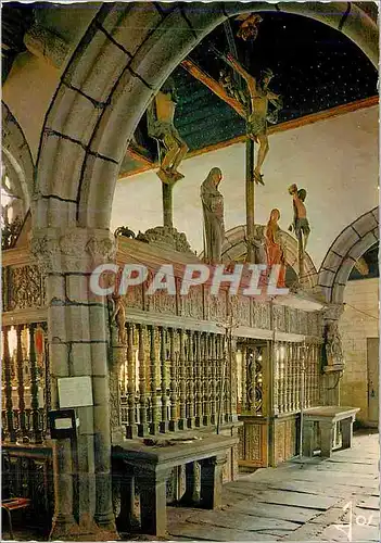Moderne Karte Saint Herbot (Finistere) Chancel du XVIe siecle et les tables d'Offrande ou sont deposees les qu