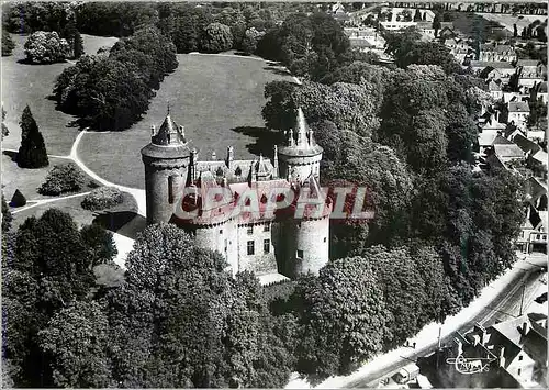 Moderne Karte Combourg (I et V) Le chateau et son Parc Vue aerienne