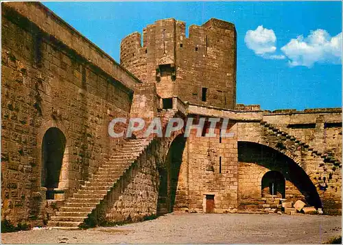 Moderne Karte Aigues Mortes (Gard) Les remparts (XIIIe siecle) (Vue interieure) Chemin de ronde