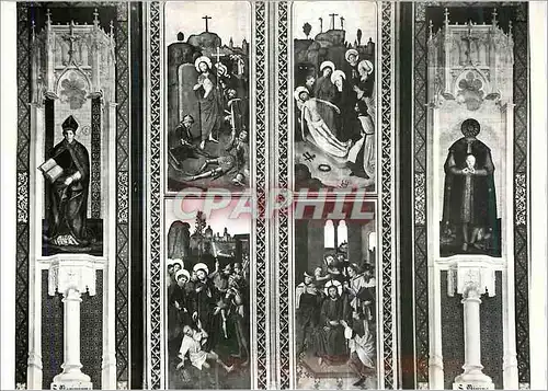 Cartes postales moderne Aix en Provence (B du R) Cathedrale Saint Sauveur Triptyque representant La cite du Roy Rene A g